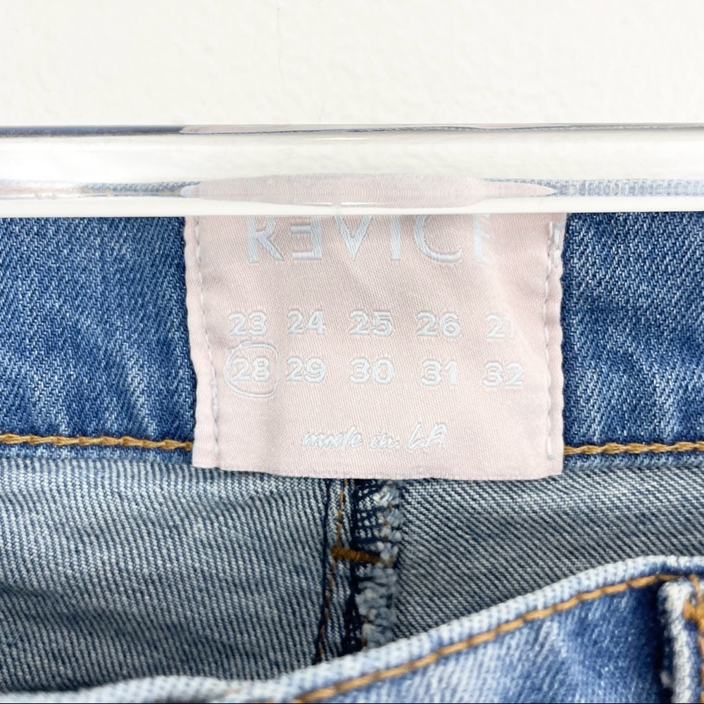 REVICE Light Blue Two-Tone Flare Jeans - Picture 4 of 5